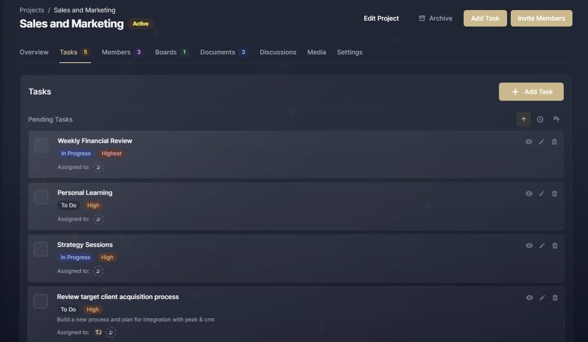 Advanced Tasks